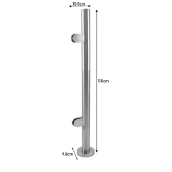 Monster Shop MonsterShop 90cm Eindbaluster- Roestvrij staal