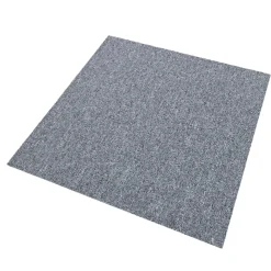Monstershop - Tapijttegel - Platinum Grijs en Storm Blauw - 5 mm - 40 stuks - 10 m²