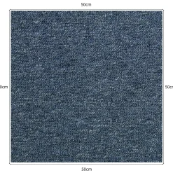 Monstershop - Tapijttegel - Platinum Grijs en Storm Blauw - 5 mm - 40 stuks - 10 m²
