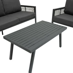 Monstershop Tuinset - Antraciet Grijs - Aluminium - 4-delig