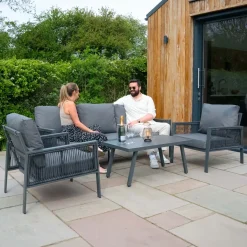Monstershop Tuinset - Antraciet Grijs - Aluminium - 4-delig
