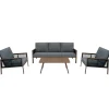 Monster Shop Monstershop Tuinset - Houtlook - Aluminium - 4-delig