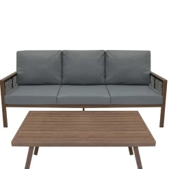Monster Shop Monstershop Tuinset - Houtlook - Aluminium - 4-delig