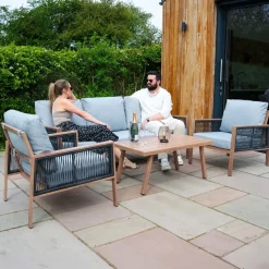 Monster Shop Monstershop Tuinset - Houtlook - Aluminium - 4-delig