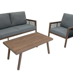 Monster Shop Monstershop Tuinset - Houtlook - Aluminium - 4-delig