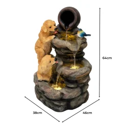 Monster Shop Monstershop Waterornament Canine Creek - Polyresin - Led - Elektrisch