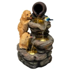 Monster Shop Monstershop Waterornament Canine Creek - Polyresin - Led - Elektrisch