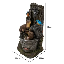 Monster Shop Monstershop Waterornament Otter Oasis - Polyresin - Led - Elektrisch