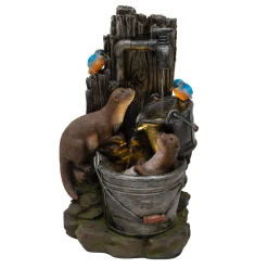Monster Shop Monstershop Waterornament Otter Oasis - Polyresin - Led - Elektrisch