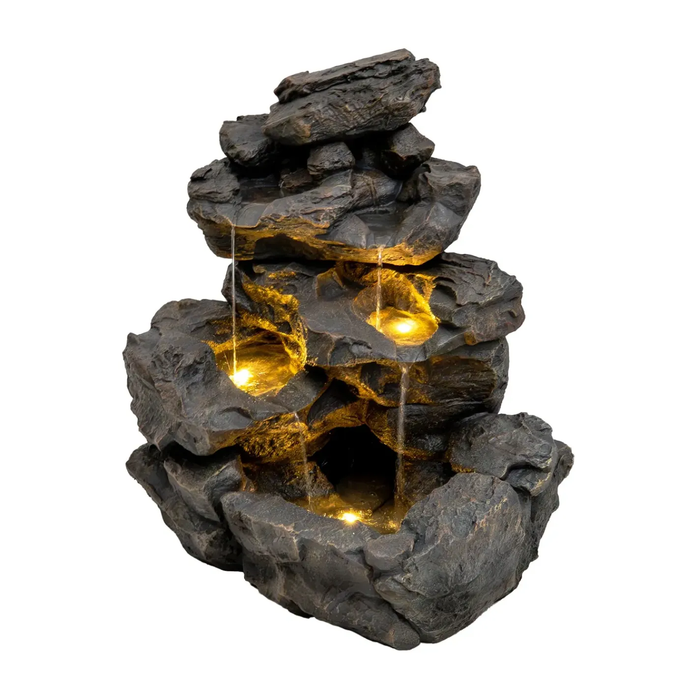 Monster Shop Monstershop Waterornament Rustic Rapids - Polyresin - Led - Elektrisch