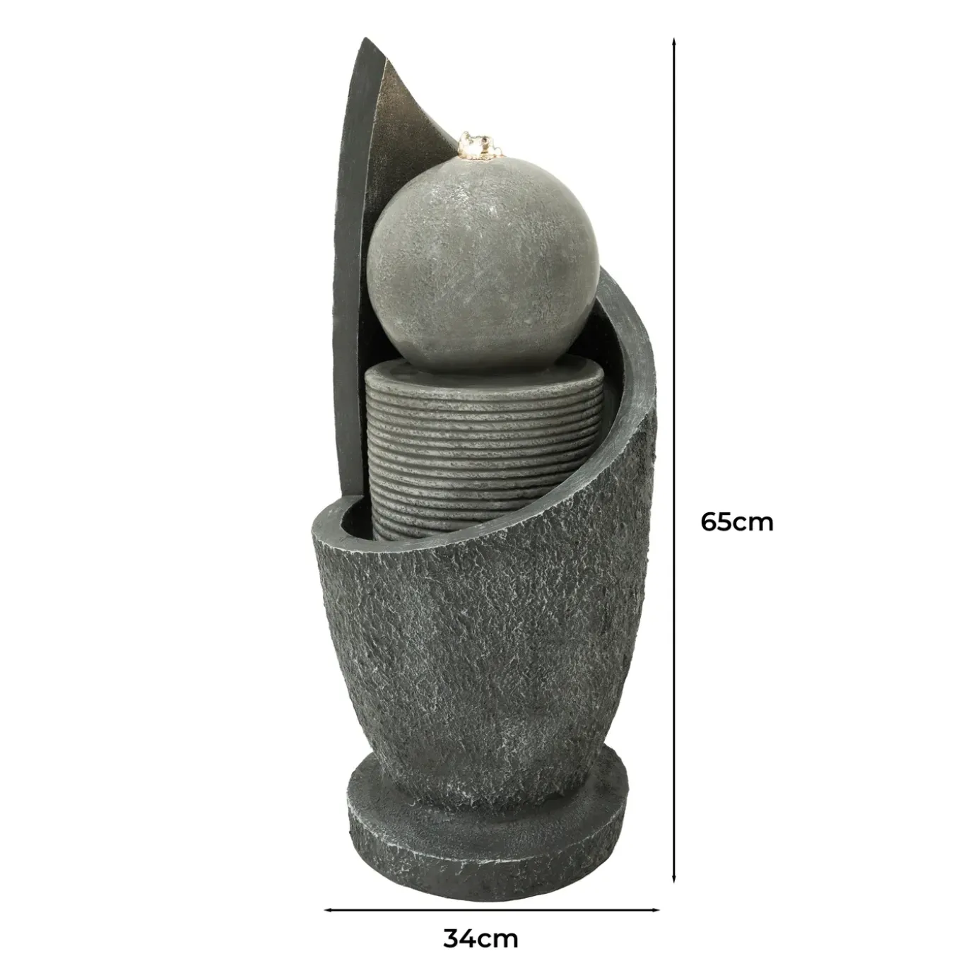 Monstershop Waterornament Zen Cascade - Polyresin - Led - Elektrisch