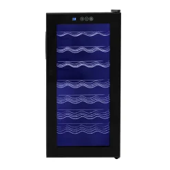 Monstershop Wijnkoelkast Oriva - Led Verlichting - 28 Flessen Capaciteit - Zwart