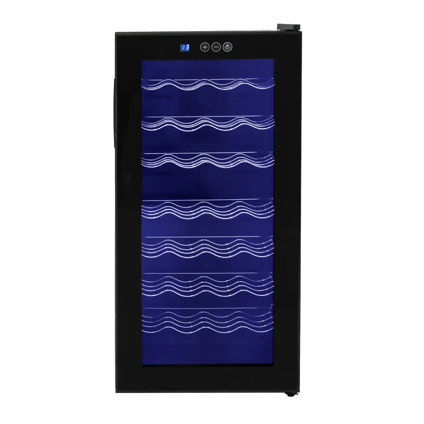 Monstershop Wijnkoelkast Oriva - Led Verlichting - 28 Flessen Capaciteit - Zwart