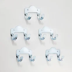 Mottez dubbele haak metaal diepte 48mm - 5 stuks