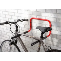 Mottez muursteun voor fietsen metaal rood/zwart Ø25x1,5mm