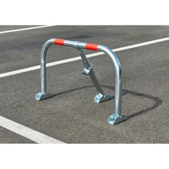 Mottez opklapbare parkeerbeugel metaal grijs/rood Ø38mm
