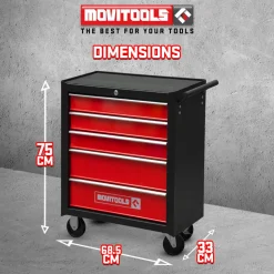 Movitools - Gereedschapwagen 5 Laden