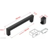 Msqdesign - Handgrepen 128mm Zwart - 10 Stuks - Meubelgrepen-Kastgreep zwart