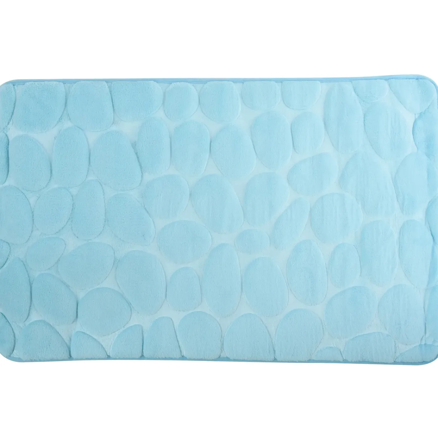 MSV Badkamerkleedje/badmat - Kiezel - Vloer - Lichtblauw - 50 X 80cm