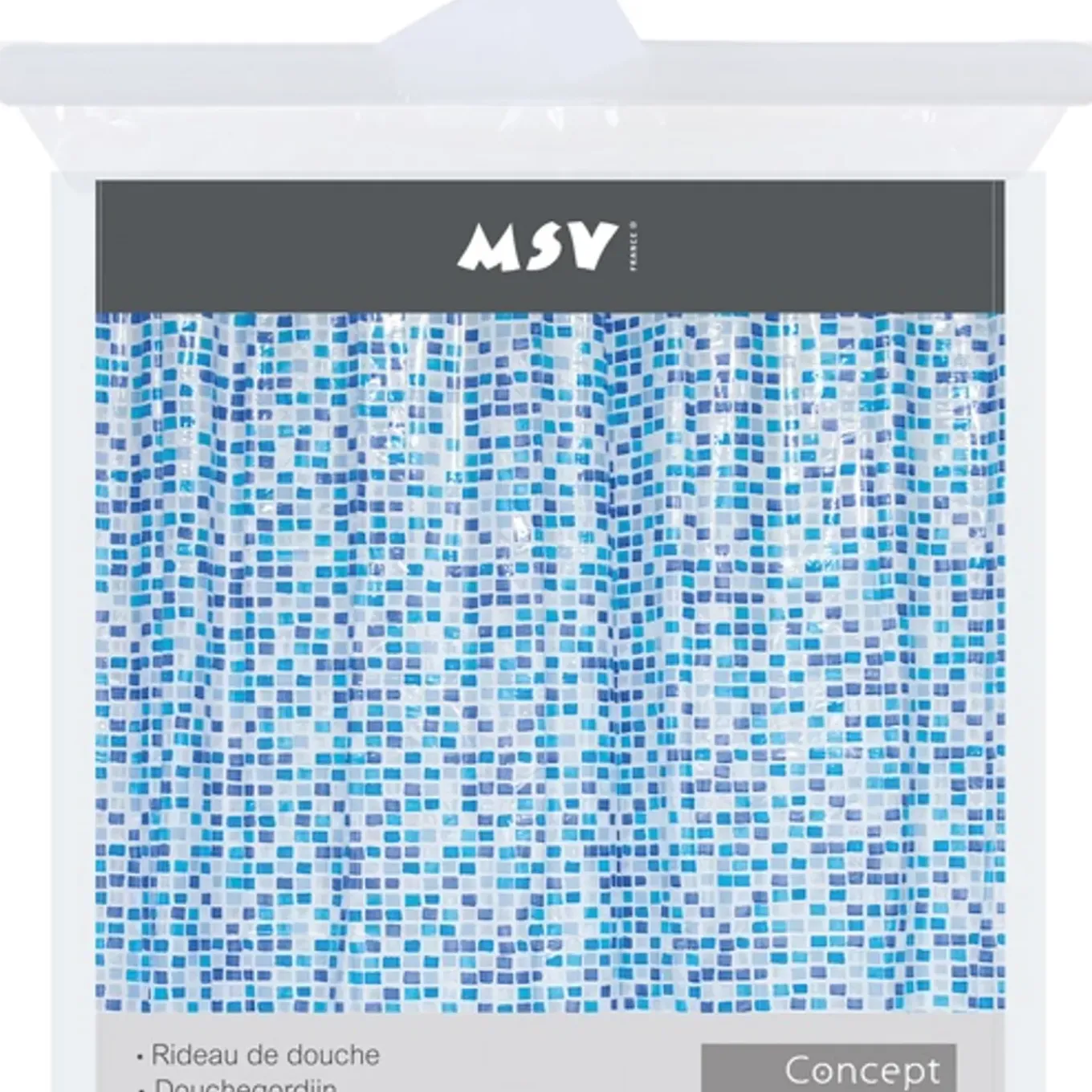 MSV douchegordijn Concept blauw 180cm