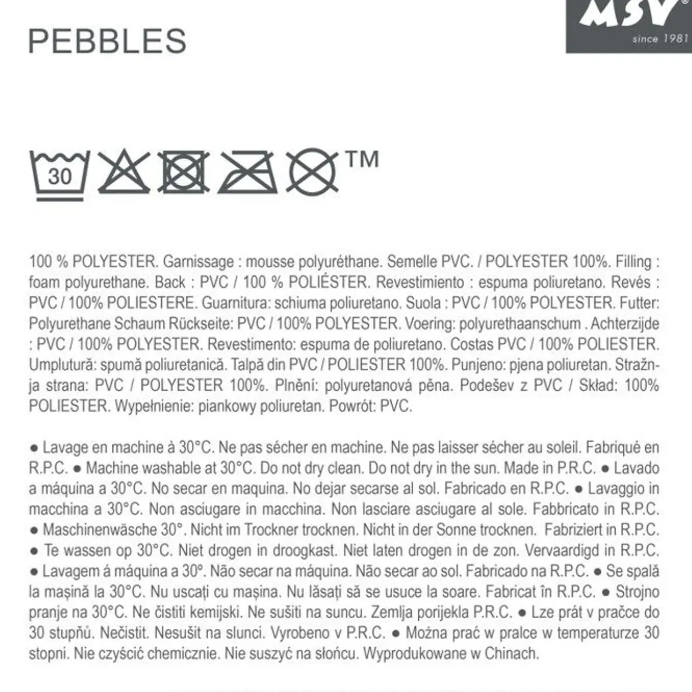 Msv Microvezel Badmat Pebble 50x80cm Grijs