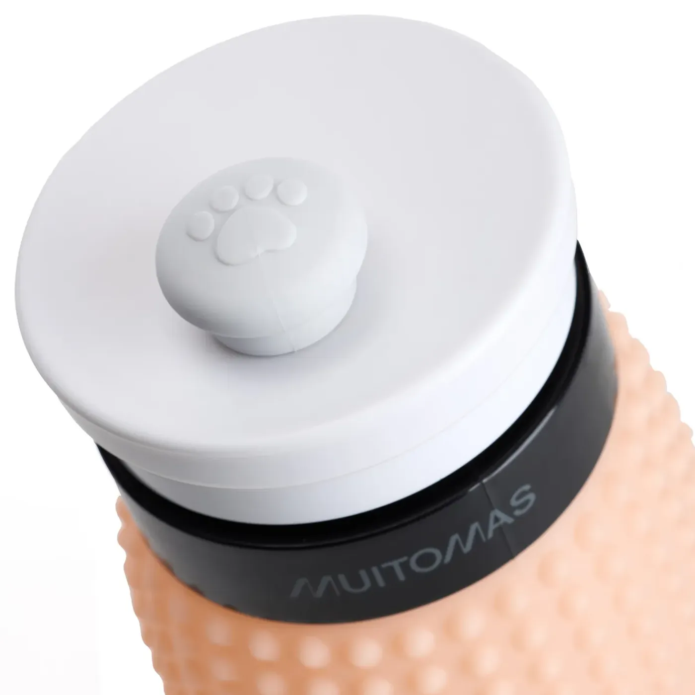 Muitomas Drinkfles Huisdier Siliconen 350ml Peach Fuzz
