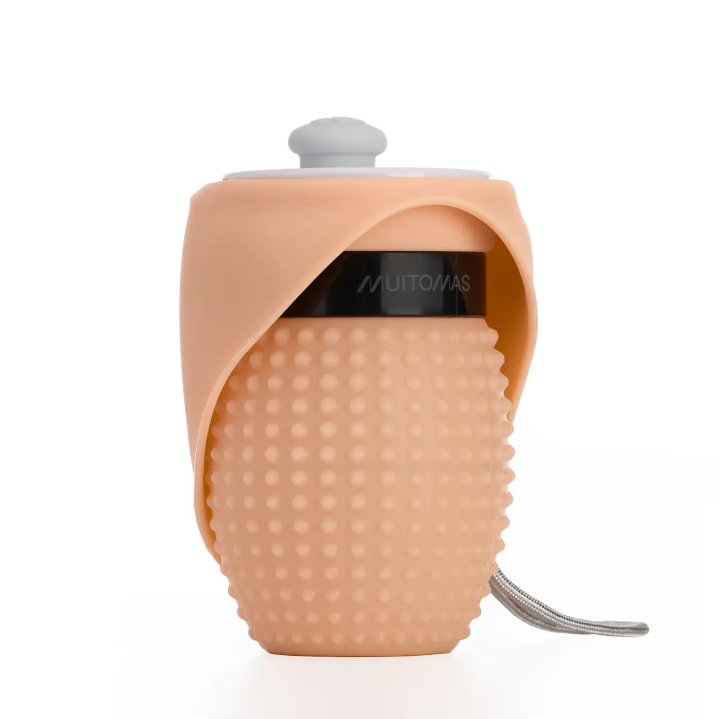 Muitomas Drinkfles Huisdier Siliconen 350ml Peach Fuzz