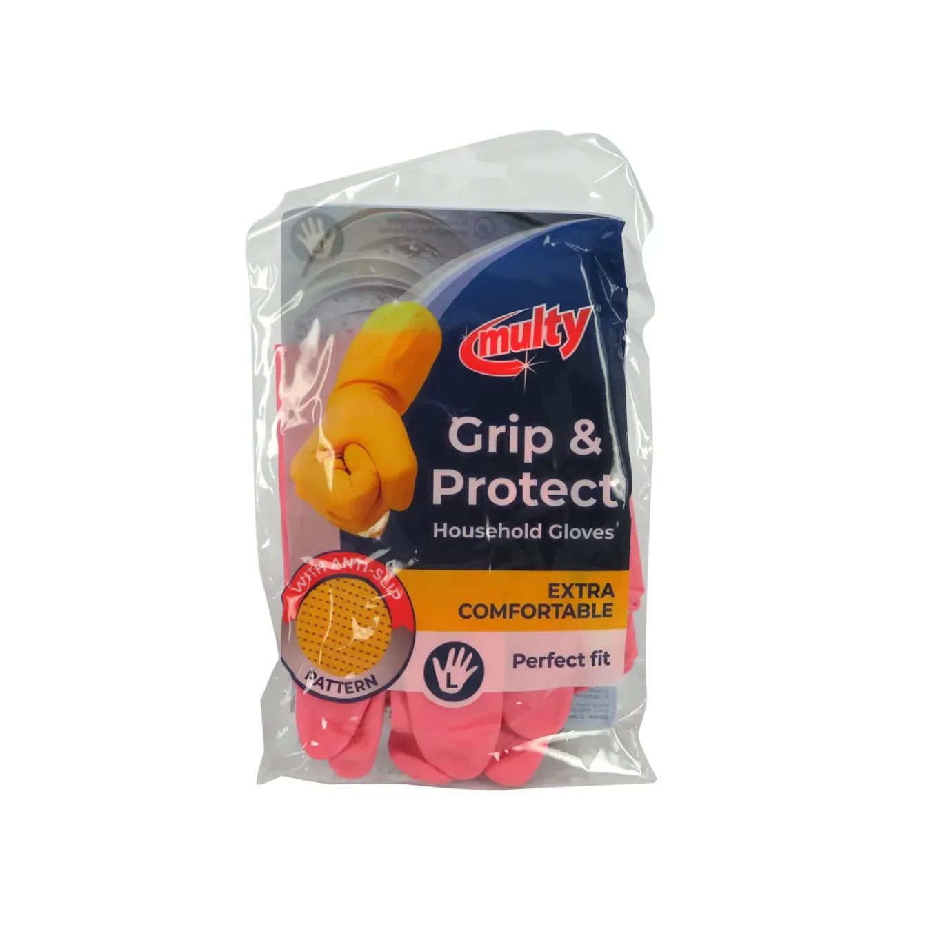 Multy huishoudhandschoenen rubber maat L