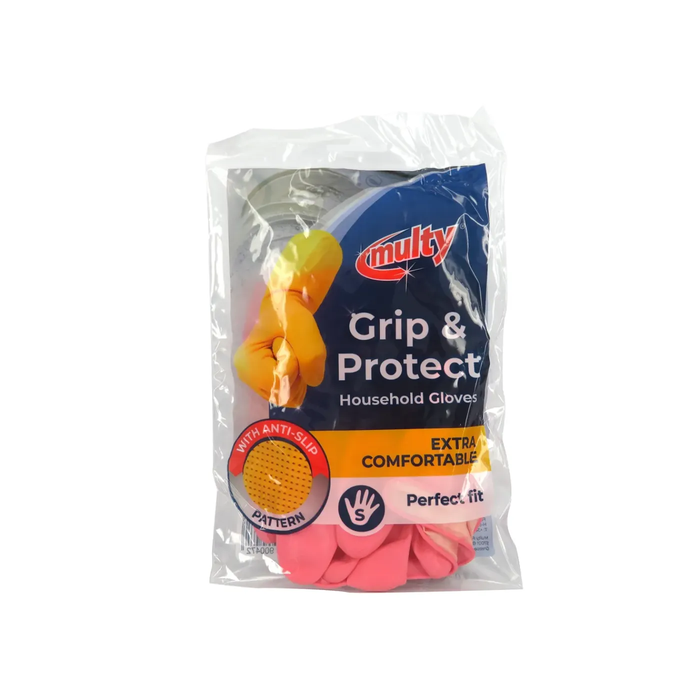 Multy huishoudhandschoenen rubber maat S
