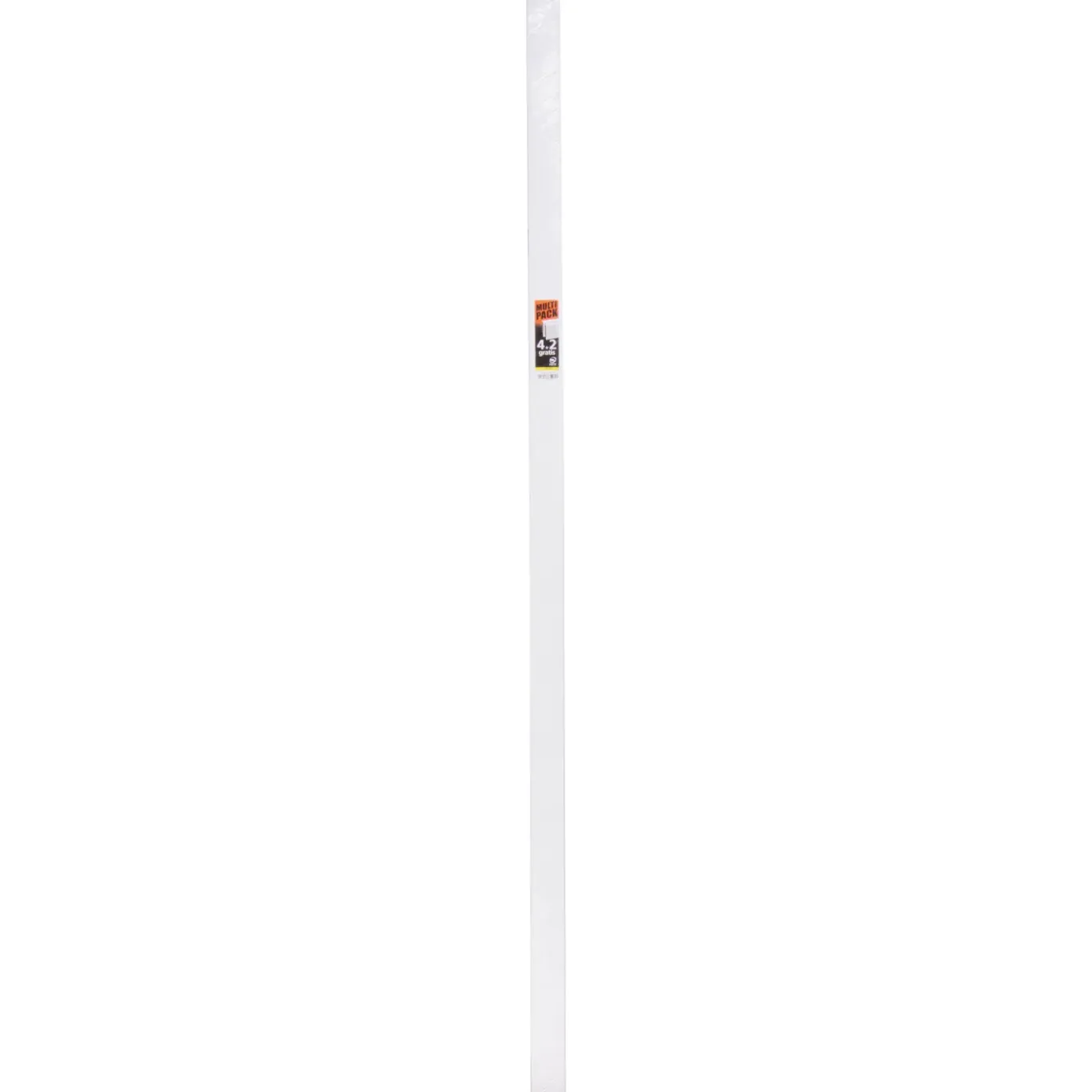 Muurplint Budget Cubic - Wit - MDF - Folie - 240cm - 12x70mm - Multipack 4+2