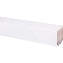 Muurplint Budget Cubic - Wit - MDF - Folie - 240cm - 12x70mm - Multipack 4+2