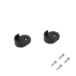 Muursteun Spaceo - Open Ø25mm - Kunststof Zwart - Set van 2