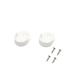 Muursteun Spaceo - Open Ø25mm - Kunststof Wit - Set van 2