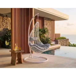 Mylia Hangstoel Orosi Wit - L 105cm X B 105cm X H 197cm