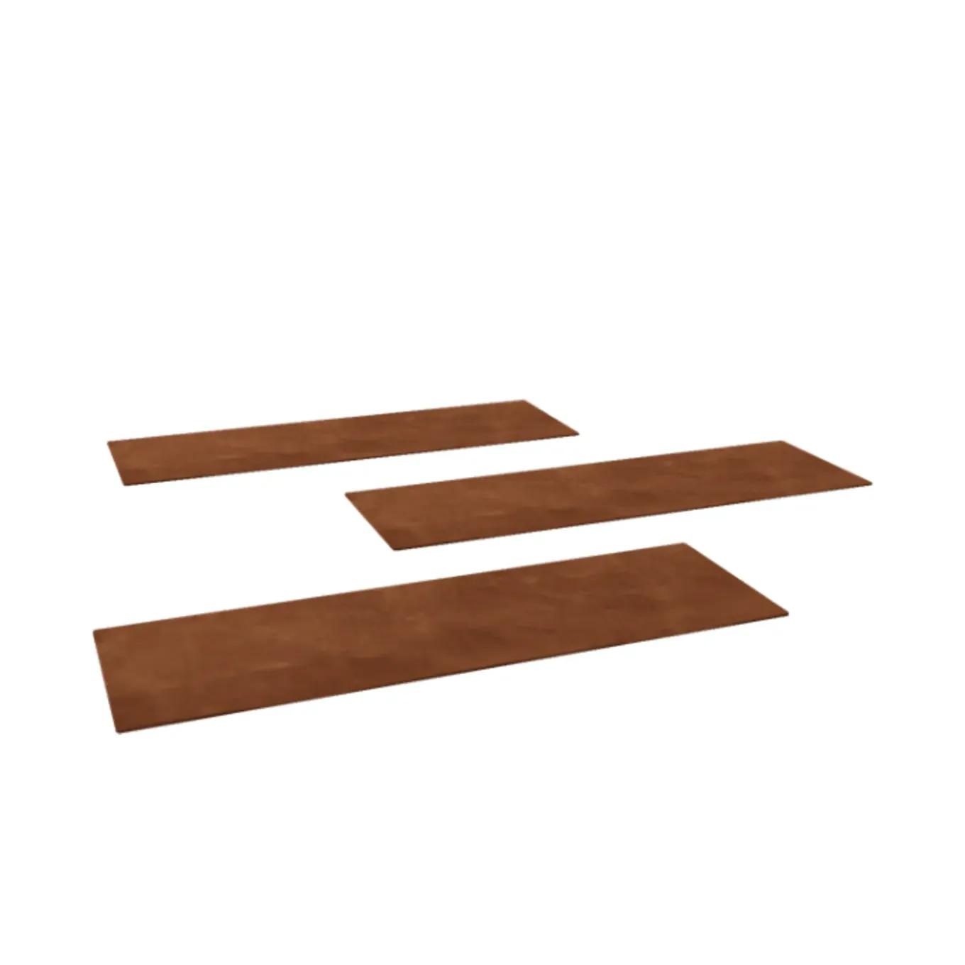 Mysteel - Cortenstaal Staptegel - Rechthoek - 25x75cm - Roestkleur