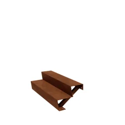 MySteel - Cortenstaal Tuintrap - 2-trede - 48 X 120 X 34 Cm