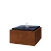 MySteel - Cortenstaal Watertafel - Orin - 80x80x40cm - Roestkleur - Exclusief Led-verlichting