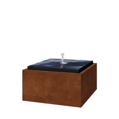 MySteel - Cortenstaal Watertafel - Orin - 80x80x40cm - Roestkleur - Exclusief Led-verlichting