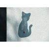 Nature Buitenthermometer - Kat - Grijs - 15 Cm - Tuin Thermometer