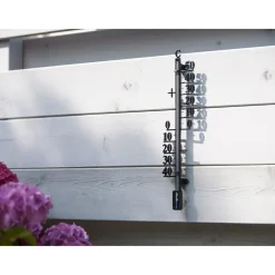 Nature Buitenthermometer - Zwart - Kunststof - 10 X 41 Cm
