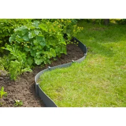 Nature grondpennen voor tuinborder polyethyleen grijs 1,9x1,8x26,7cm 10 stuks