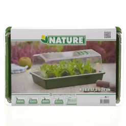 Nature Mini-Kweekkas - Kunststof - Groen - 37,5 x 13 x 24,5 cm - Met Ventilatie
