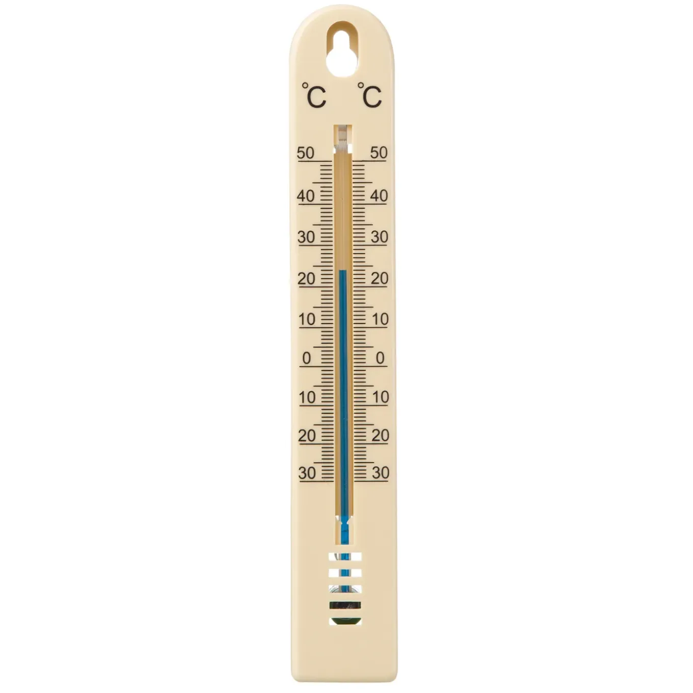 Nature muurthermometer beige 17cm