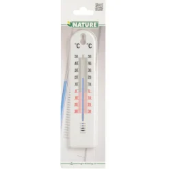 Nature muurthermometer wit 17cm
