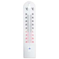 Nature muurthermometer wit 17cm