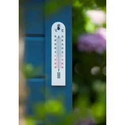 Nature muurthermometer wit 17cm