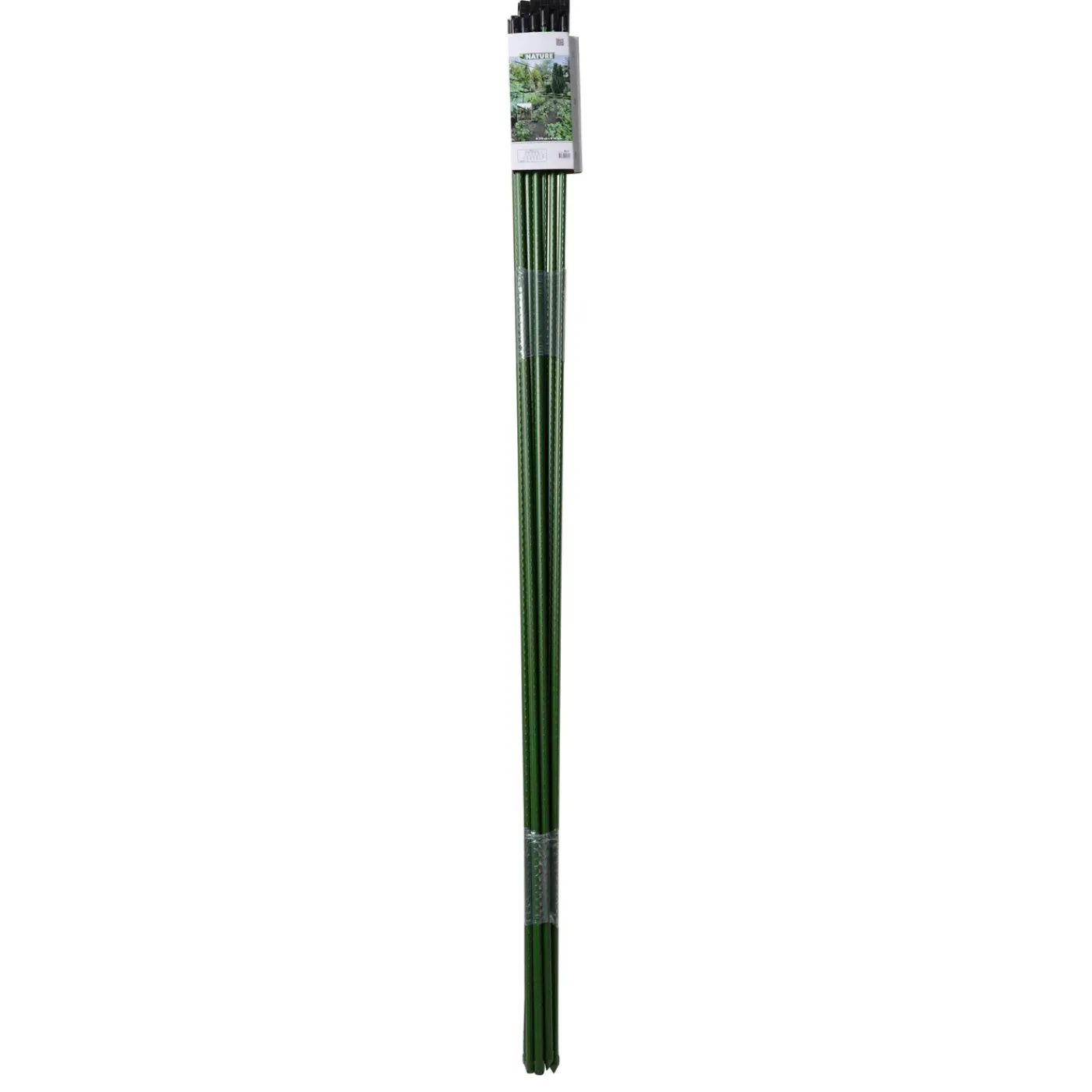 Nature plantenstokkenset metalen stokken H210cm x Ø16mm 12 stuks