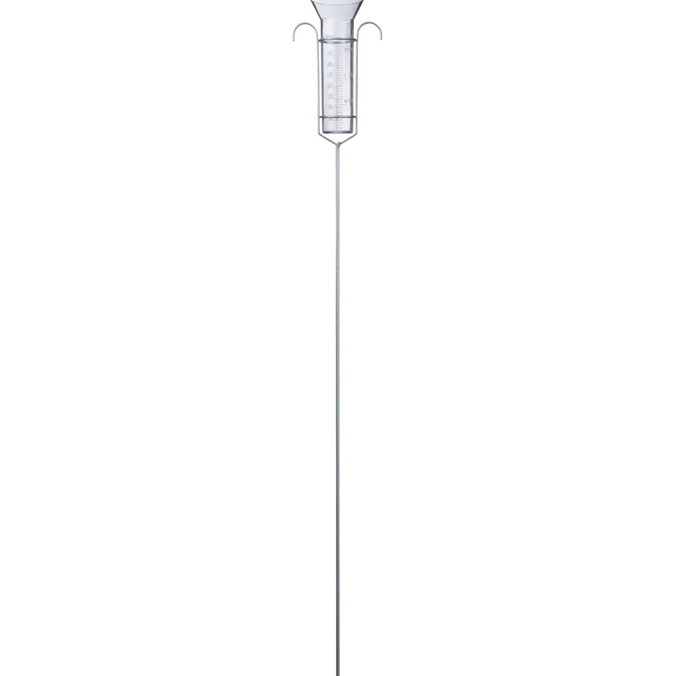 Nature Regenmeter - Schaalverdeling tot 40mm - Met Stalen Voet - Staal Grijs - 13,5x7,3x107,5cm