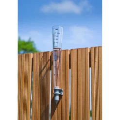 Nature Regenmeter - Schaalverdeling tot 100mm - Plexiglas en Aluminium - diam. 4cm - 30,5cm