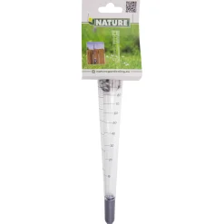Nature Regenmeter - Schaalverdeling tot 100mm - Plexiglas en Aluminium - diam. 4cm - 30,5cm